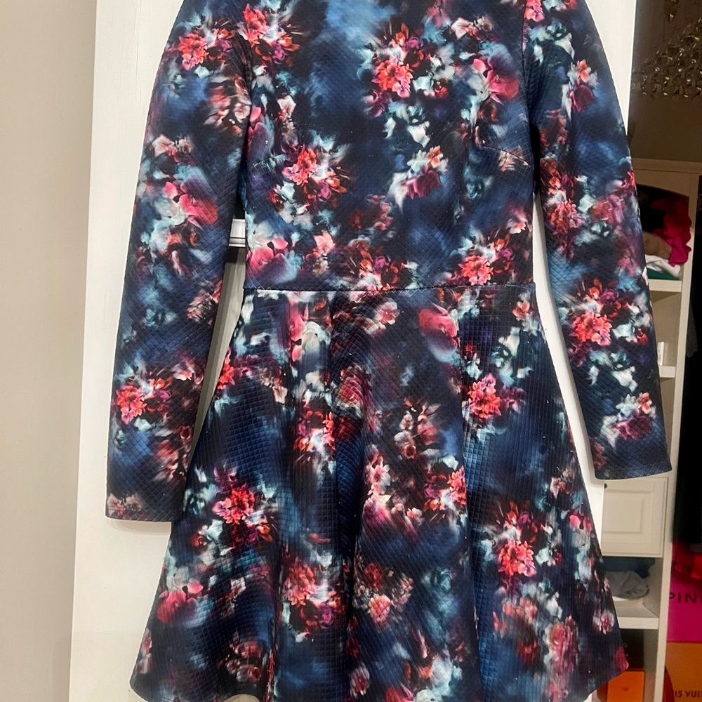 Flora Dress - Blue and Pink